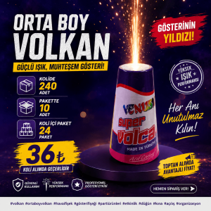Profesyonel Orta Boy Volkan Gösterisi